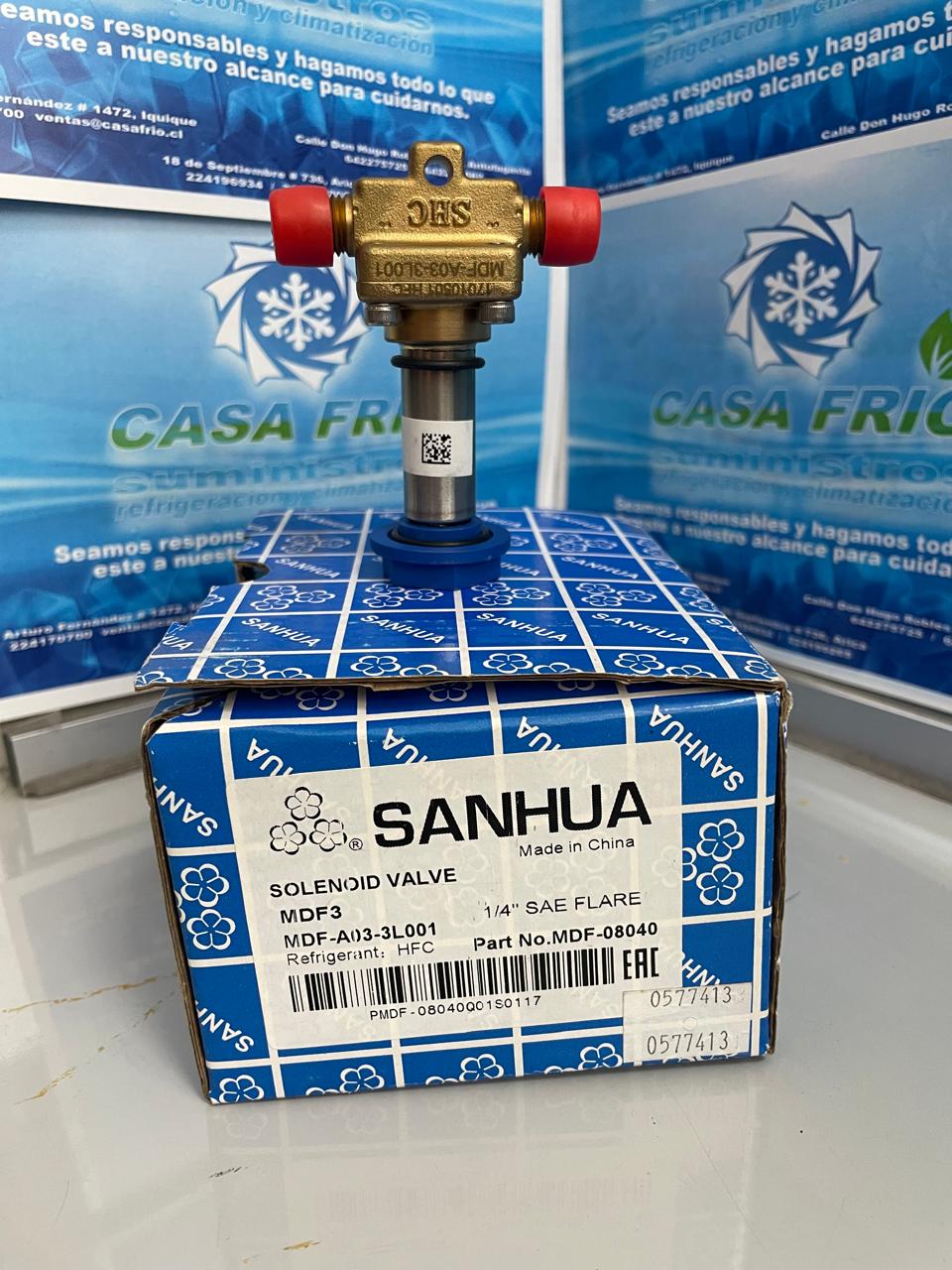 Válvula Solenoide Sanhua (Flare) (1/4″)