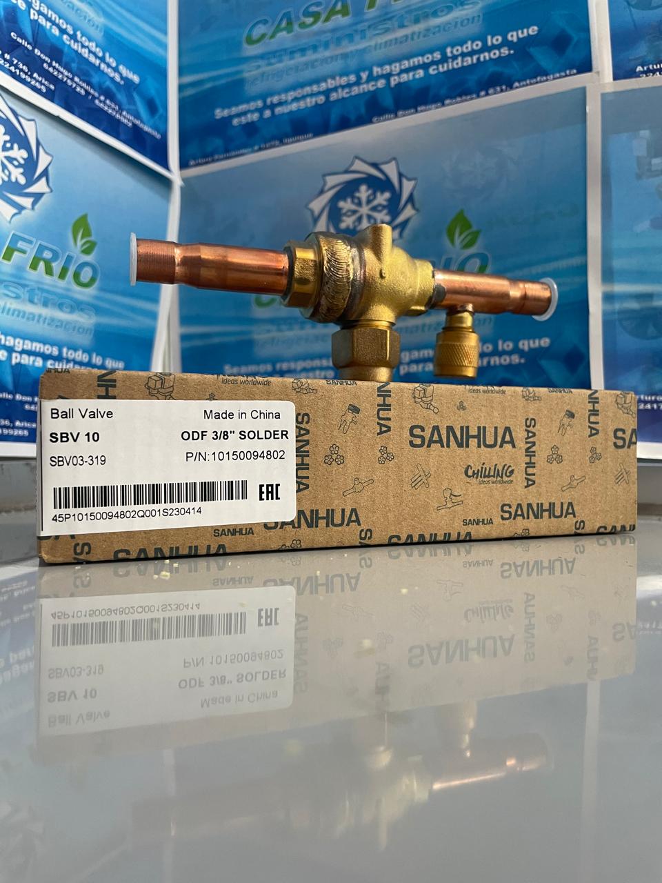 VÁLVULA TIPO BOLA SANHUA SBV10 3/8″ SOLDER