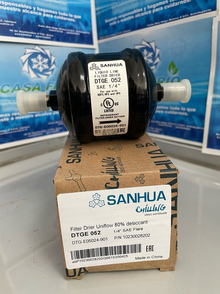 Filtro secador unidireccional Sanhua (1/4″) Flare