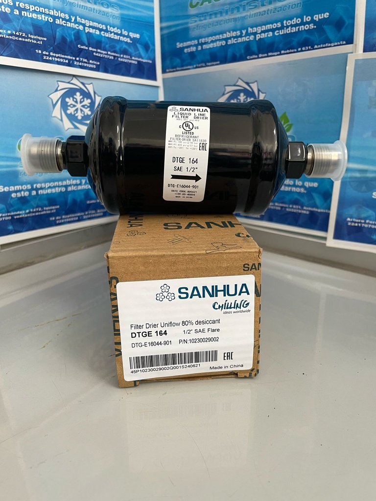 Filtro secador unidireccional Sanhua (1/2″) Flare