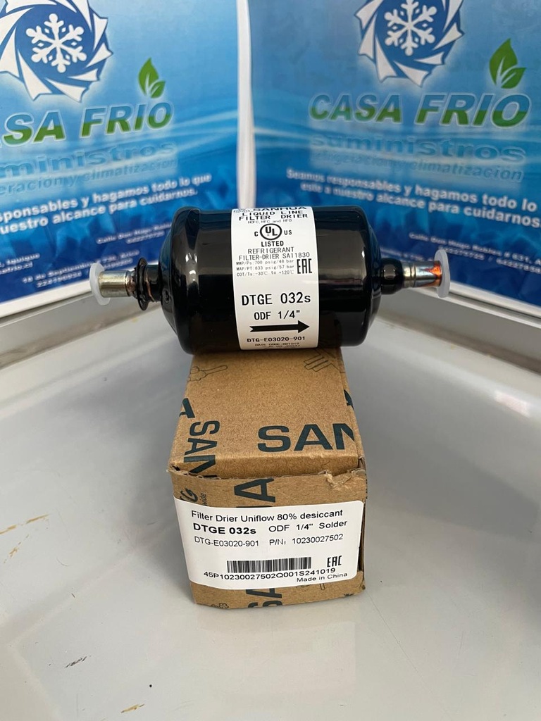 Filtro secador unidireccional Sanhua (1/4″) Solder
