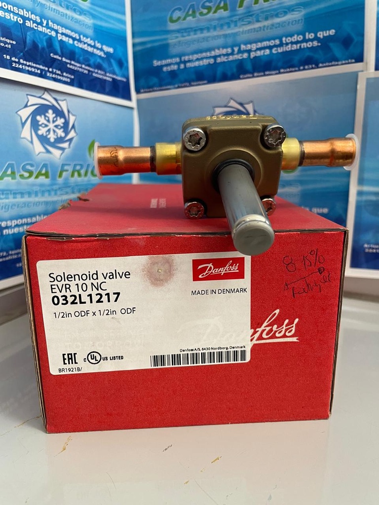 Válvula Solenoide Danfoss (ODF) (1/2″) EVR10