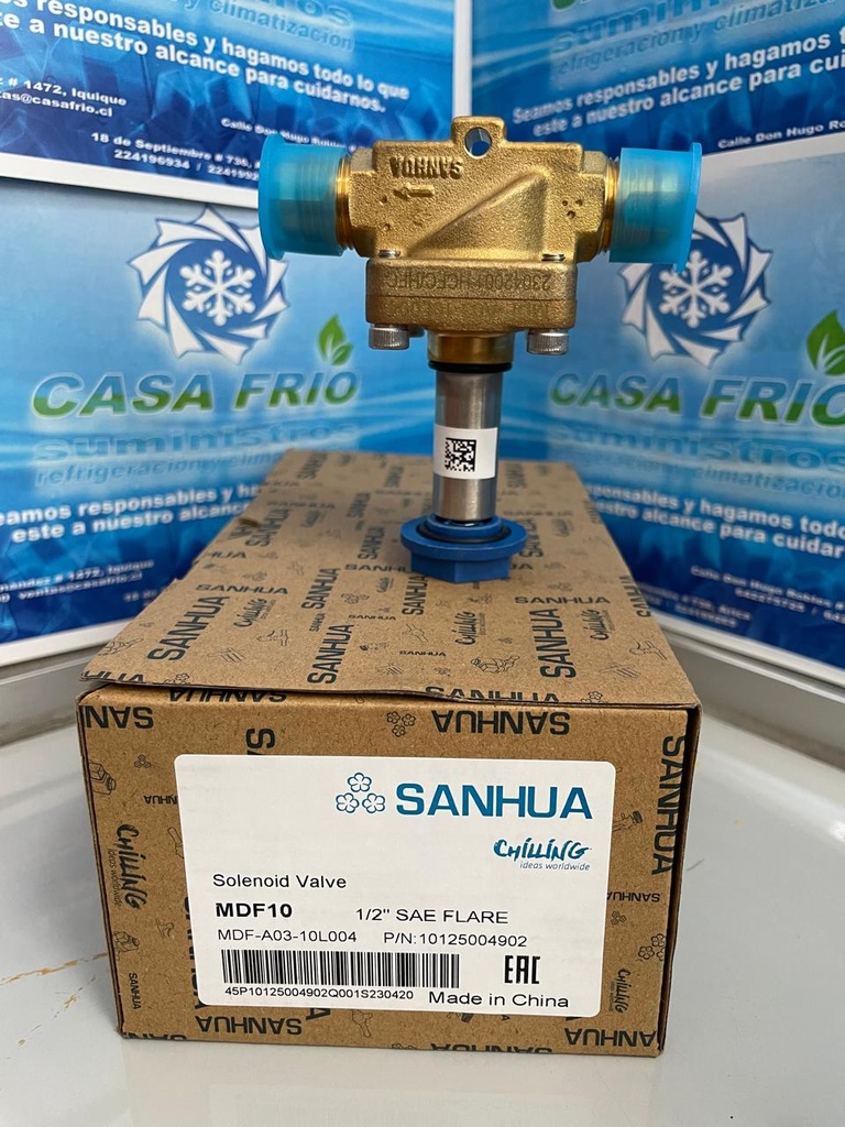 Válvula Solenoide Sanhua (Flare) (1/2″)