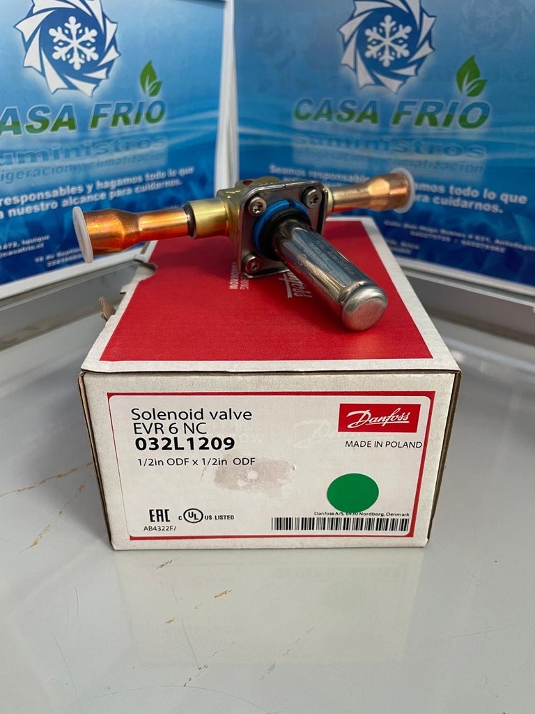 Válvula Solenoide Danfoss (ODF) (1/2″) EVR 6