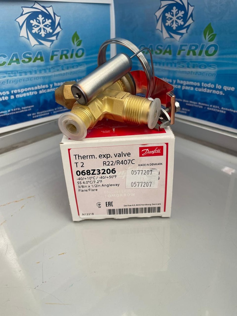 Válvula de Expansión Danfoss (R-22 y R-407C) Eq. Interno