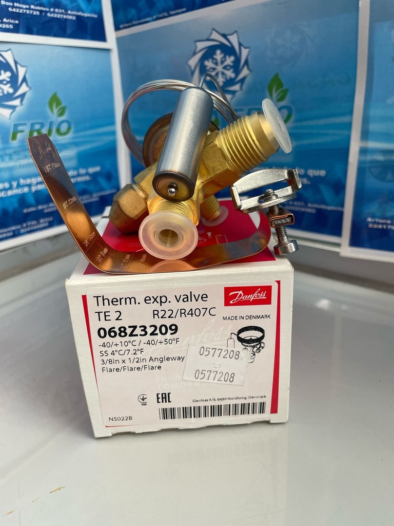 Válvula de Expansión Danfoss (R-22 y R-407C) Eq. Externo