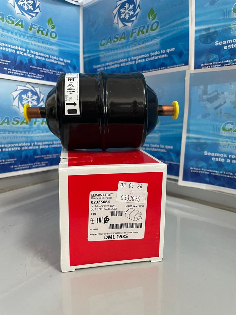 FILTRO SECADOR UNIDIRECCIONAL DANFOSS (3/8″) SOLDER