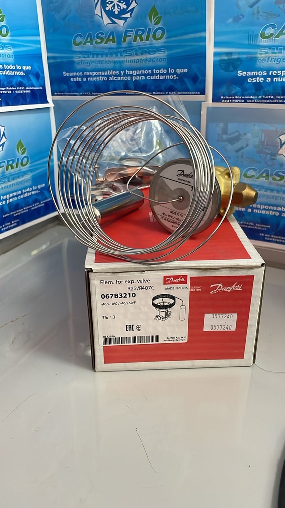 Elemento de reemplazo para Válvula de Expansión TE 12 R-22/R-407C